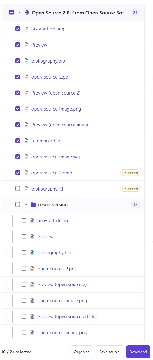 FolderFetch scan result tree